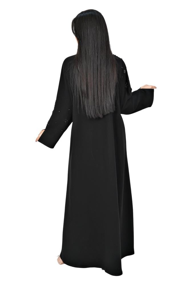 عباية لف بتطريز اسود 1257001