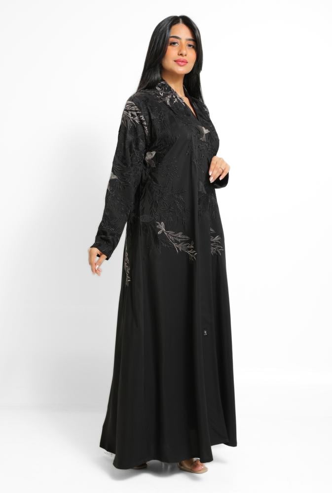 Embroidered wrapped abaya 1239116