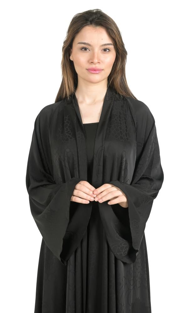 عباية لف بنقشة ورود جاكار 1382201
