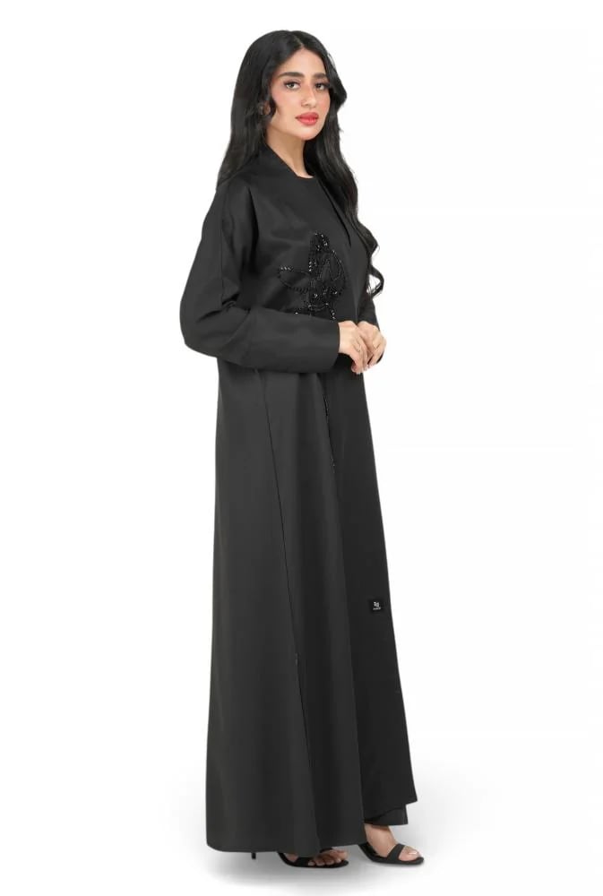 عباية لف بتطريز جانبي 1263001