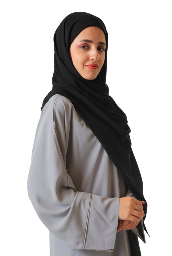 طرحة سادة في بندانة اسود 126201