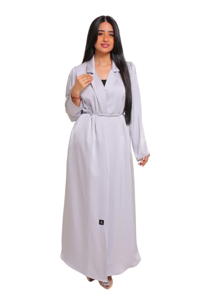 عباية لف ياقة بربطة في الخصر 503224
