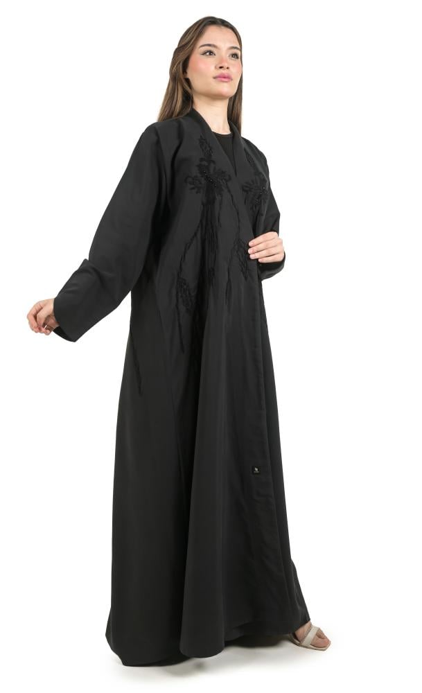 عباية لف مطرزة بالخياطة والكريستال 1255301