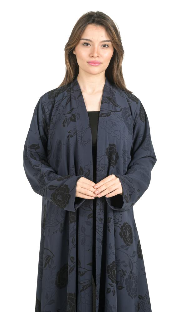 عباية لف ملونة بنقشة زهور 1377718