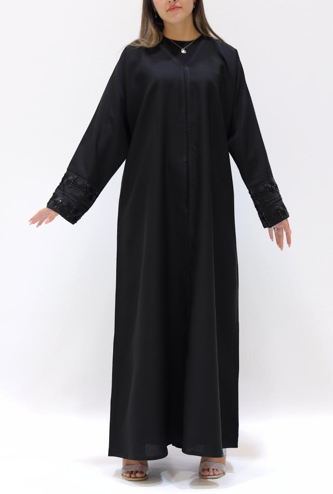 Embroidered abaya at the sleeve 1171601