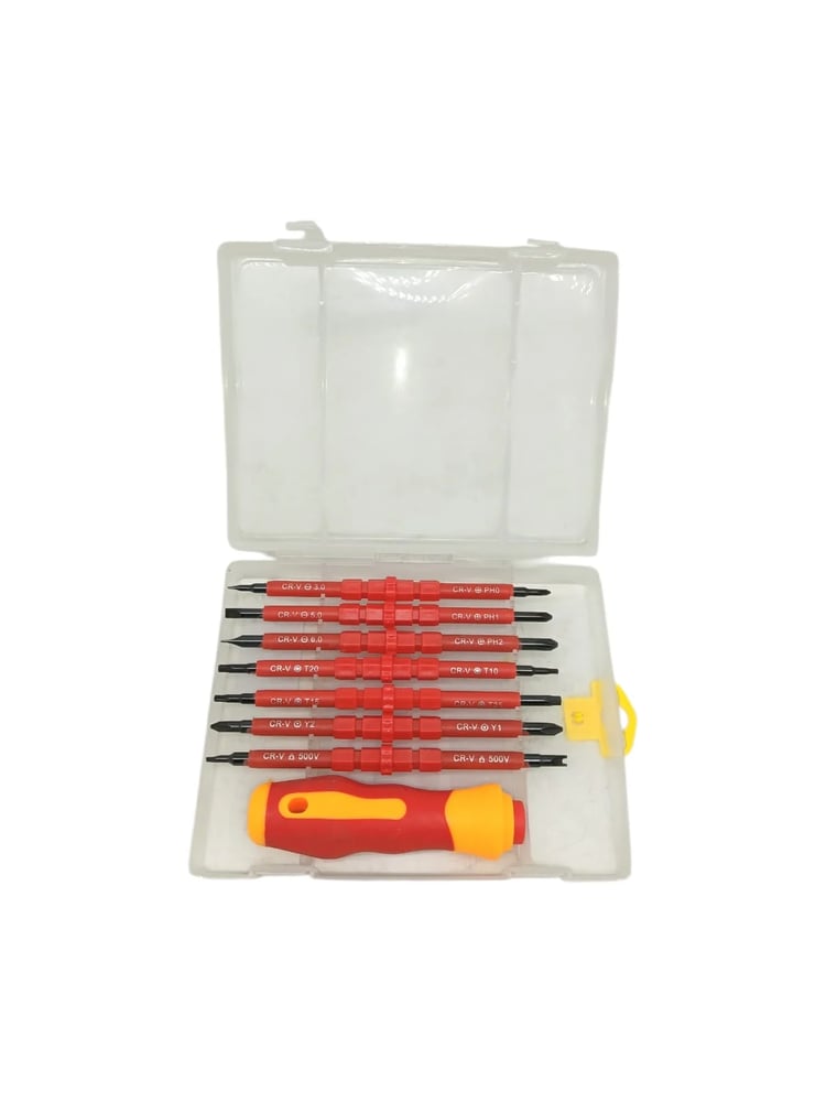 طقم مفك متعدد مع رؤوس اتجاهين 8PCS