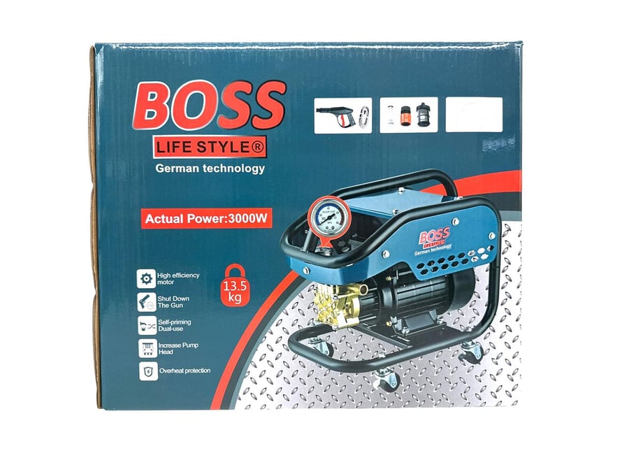 ماكينة غسيل ضغط عالي محمولة بدون خزان 3000 واط BOSS