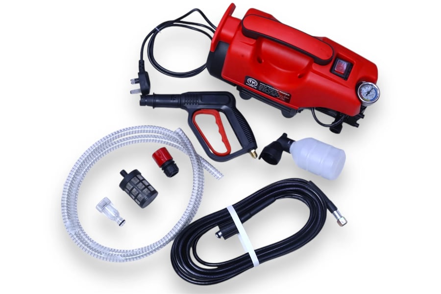 مضخة ماء ضغط عالي من POWER TK – طقم كامل مع خرطوم بطول 8 أمتار.