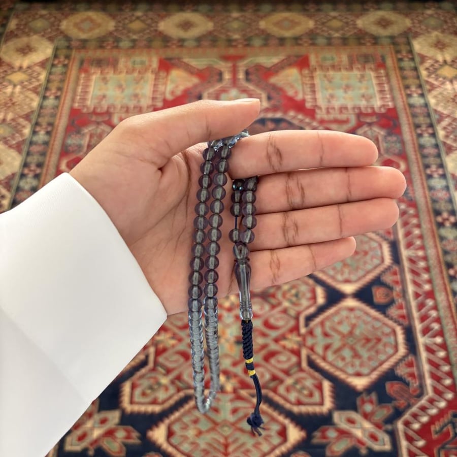 سبحة زعفراني فواح سماوي نواعم شكة كحلي