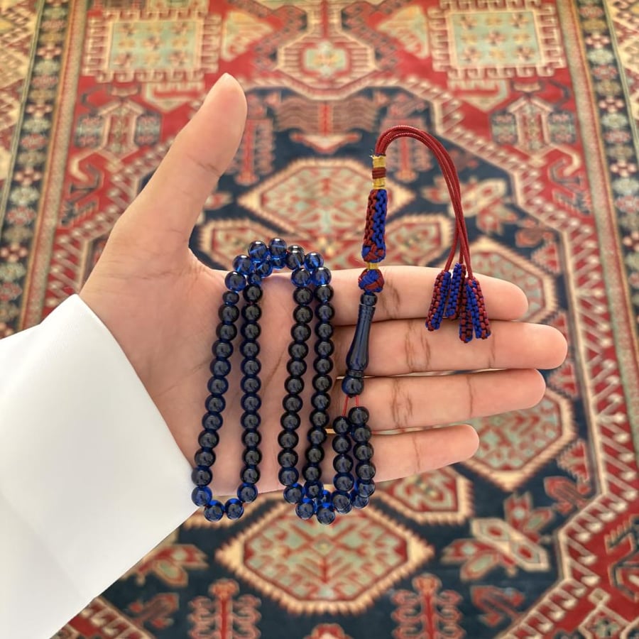سبحة زعفراني فواح حربا نواعم شكة أحمر وكحلي