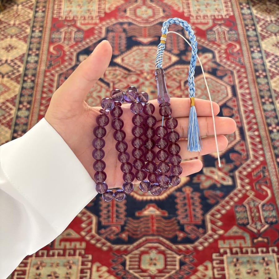 سبحة زعفراني فواح سماوي شكة تفصال