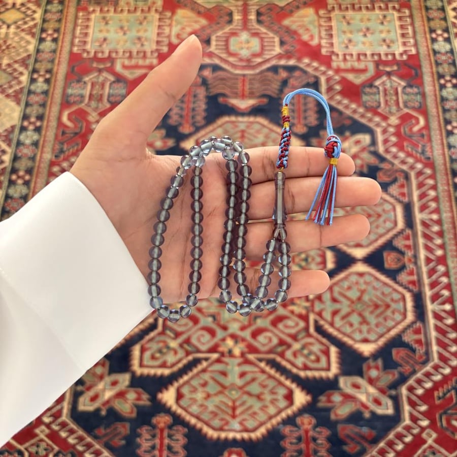 سبحة زعفراني فواح سماوي نواعم شكة سماوي