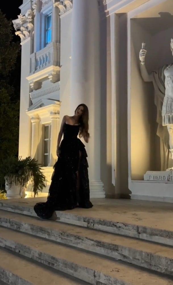 Black evening dress, beautiful