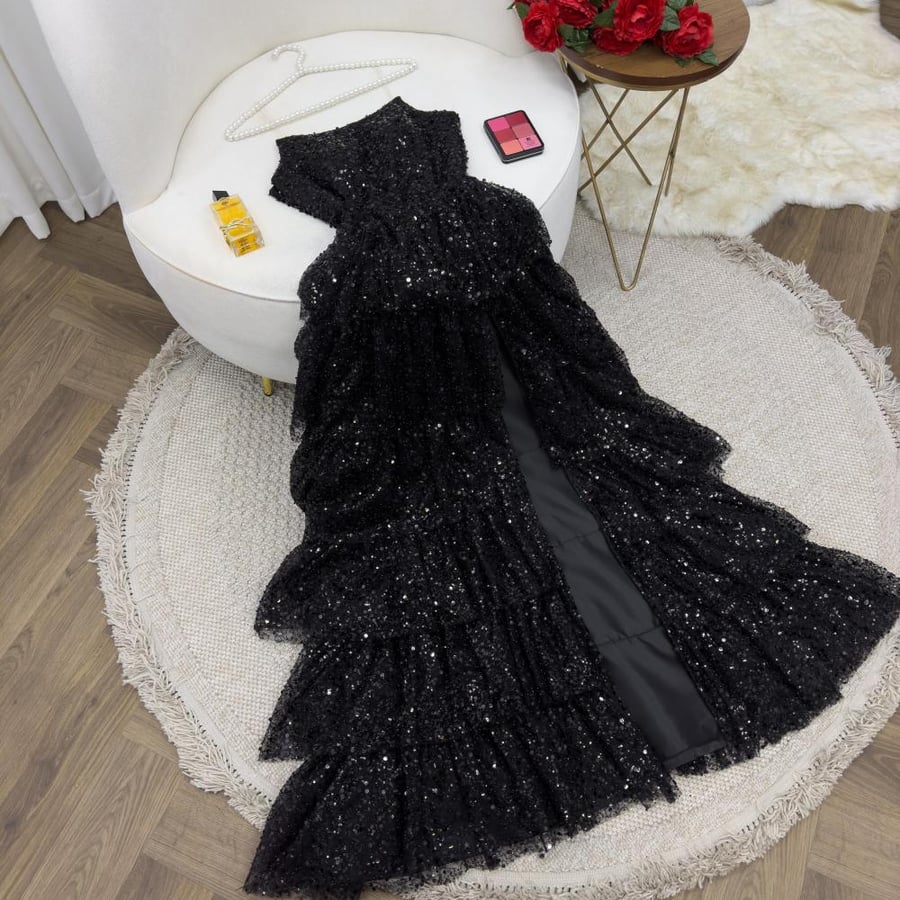 Black evening dress, beautiful