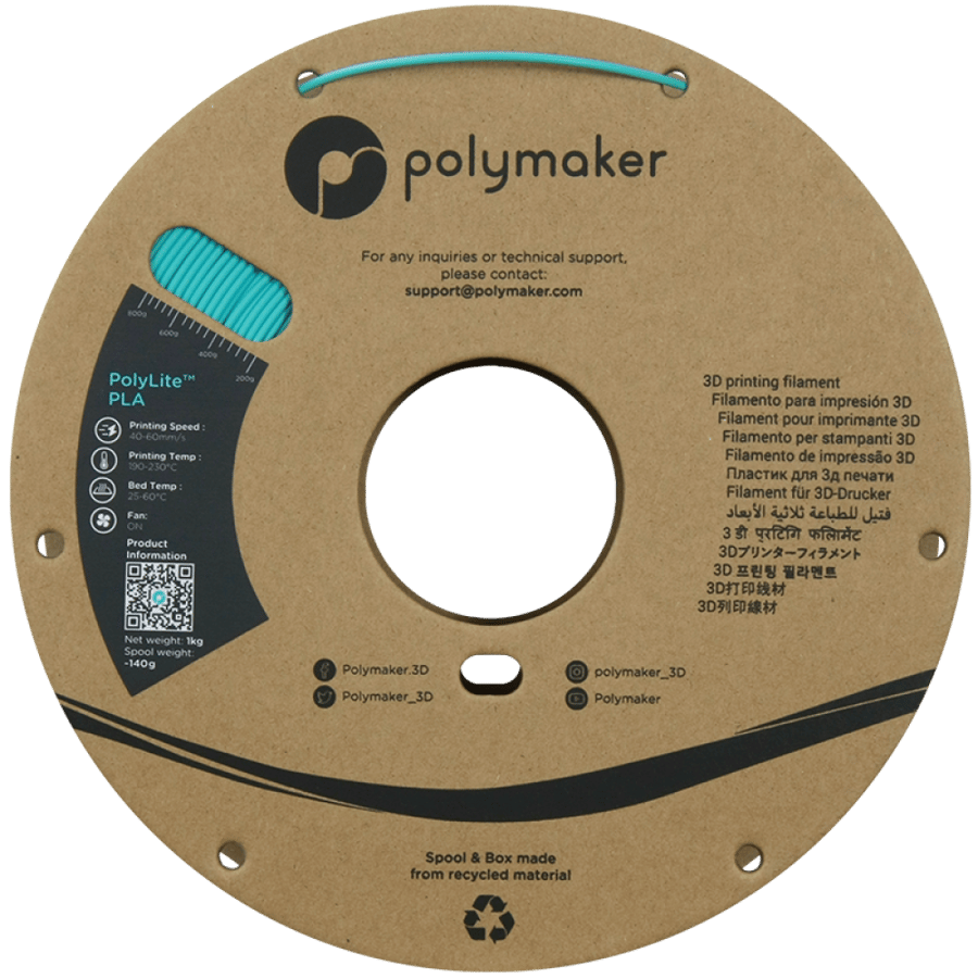polymaker PolyLite™ PLA Polymaker Teal/1.75mm/1kg