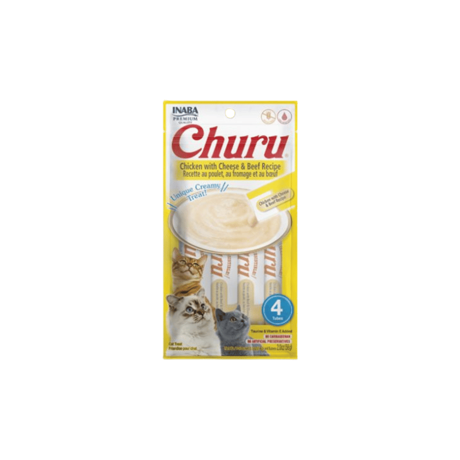 Inaba Churu - Cat Purée Treats with Chicken, Cheese & Beef - 14g