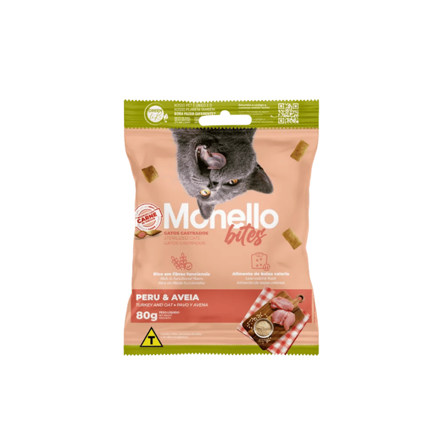 Monello - Bites Treats for Sterilized Cats with Turkey - 80g