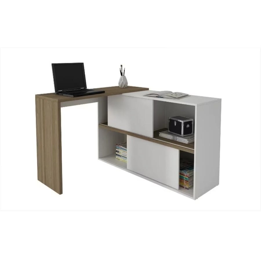Modern office with adjustable side cabinets