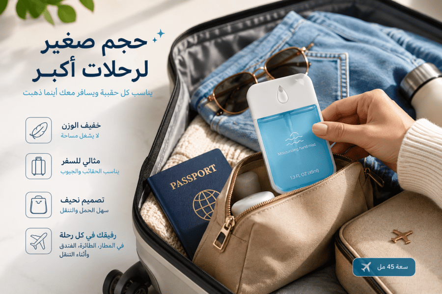 بخاخ انتعاش اليدين للسفر