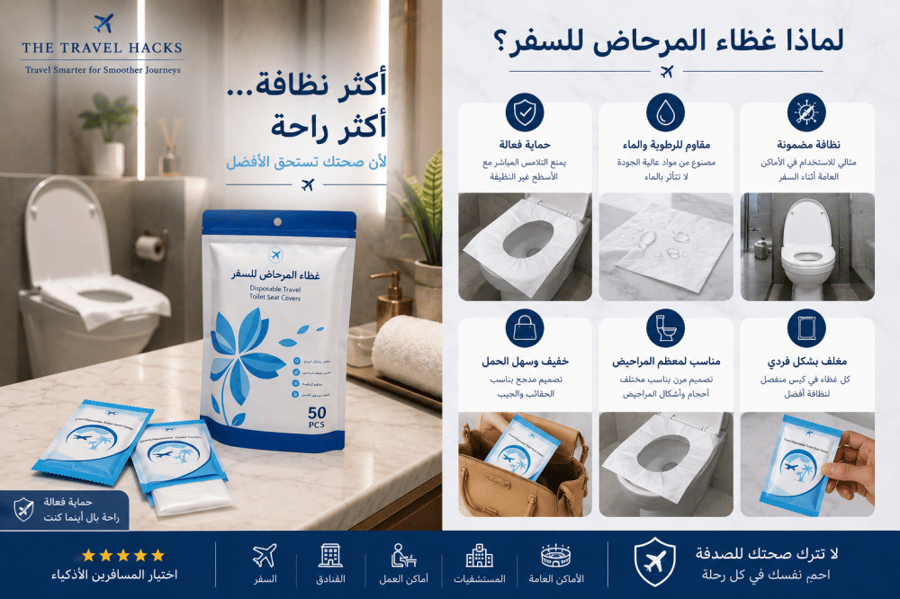 غطاء المرحاض للسفر