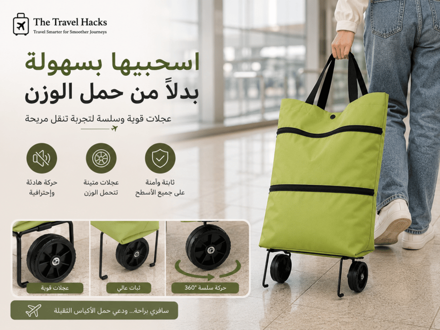 حقيبة السفر القابلة للتوسع بعجلات