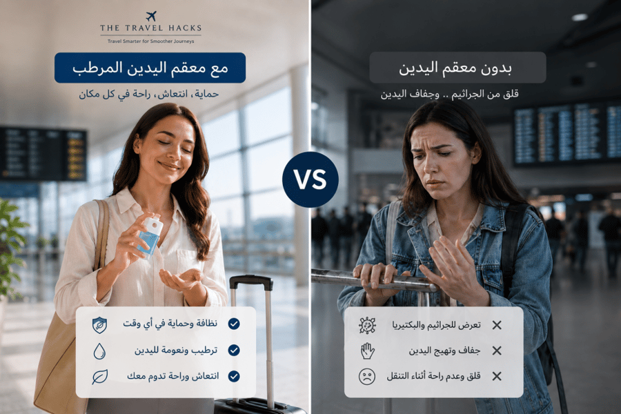 بخاخ انتعاش اليدين للسفر