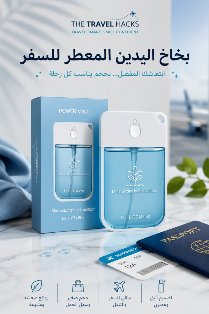 بخاخ انتعاش اليدين للسفر