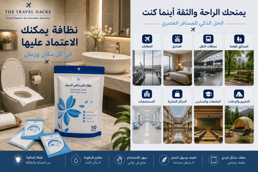 غطاء المرحاض للسفر