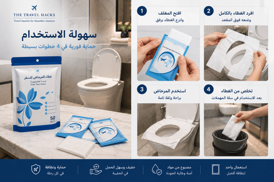 غطاء المرحاض للسفر