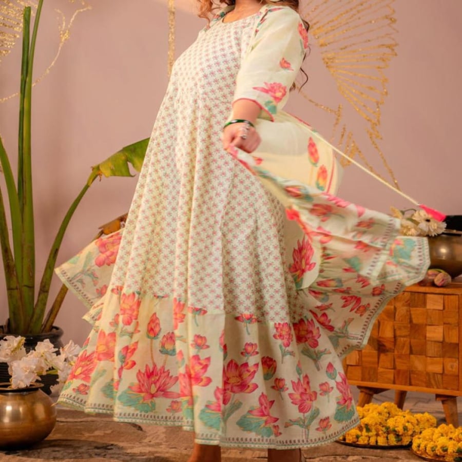 جلابية قطن قطعتين