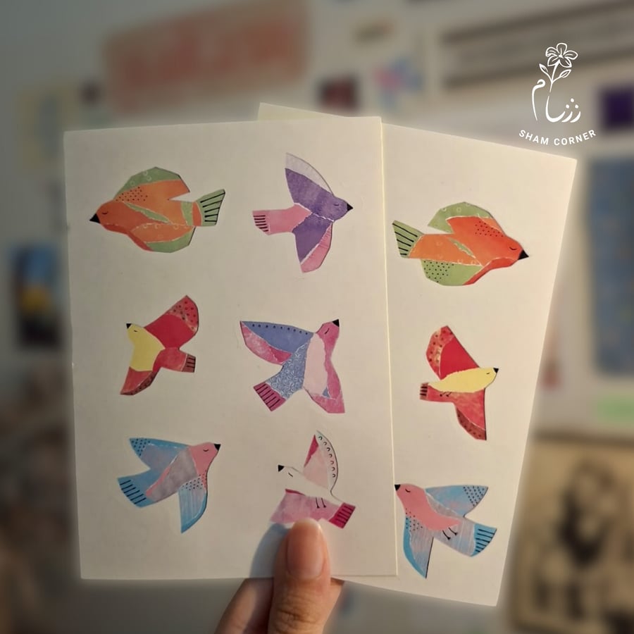 6 استكرات طيور