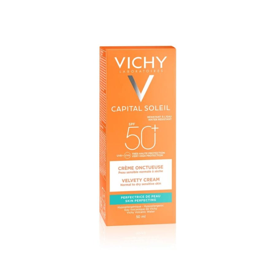 فيشي- كابيتال سولاي فلفيتي كريم للبشرة العادية إلى الجافة SPF 50+ 50 مل