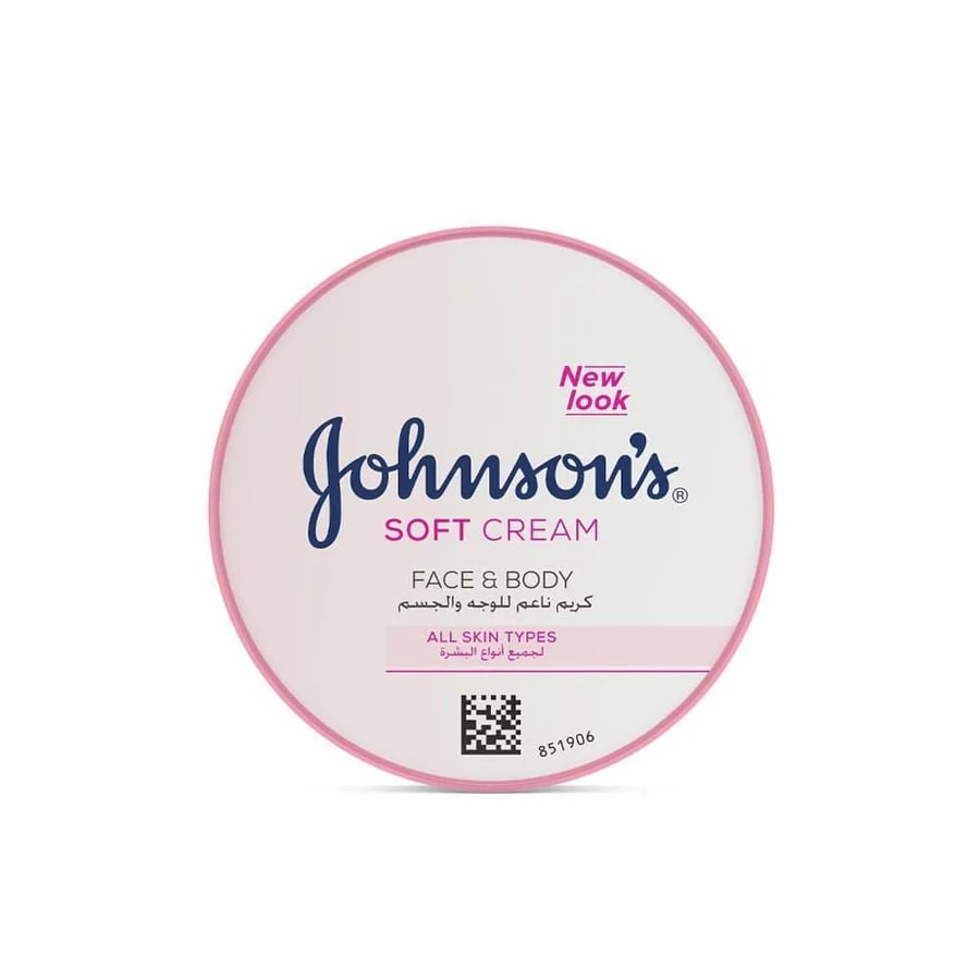 جونسون كريم ناعم للوجة والجسم 200مل JOHNSONS SOFT CREAM