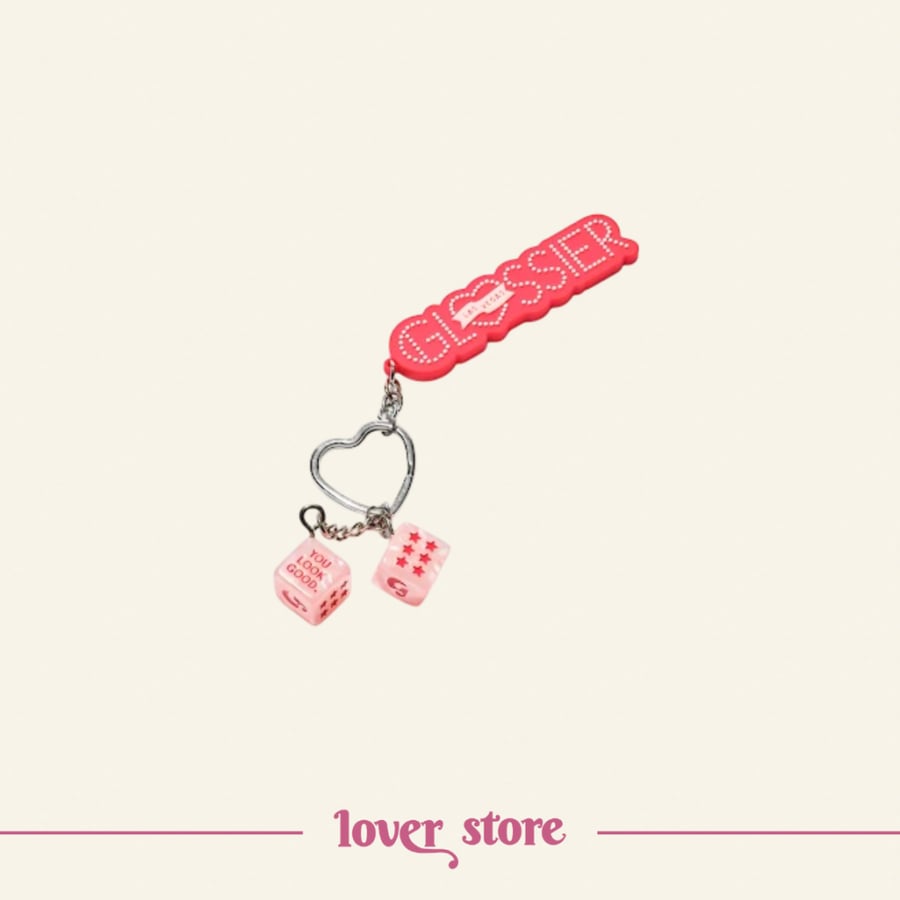Glossier- vegas keychain