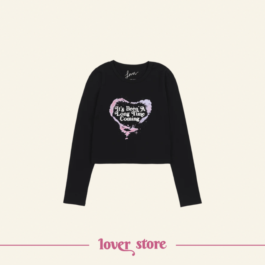 IT'S BEEN A LONG TIME COMING CROPPED LONGSLEEVE T-SHIRT