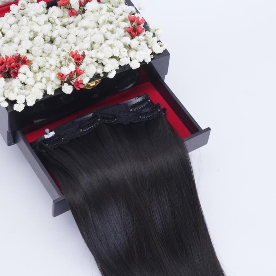 Natural black كلبسات من HAIR STARS صورة 3