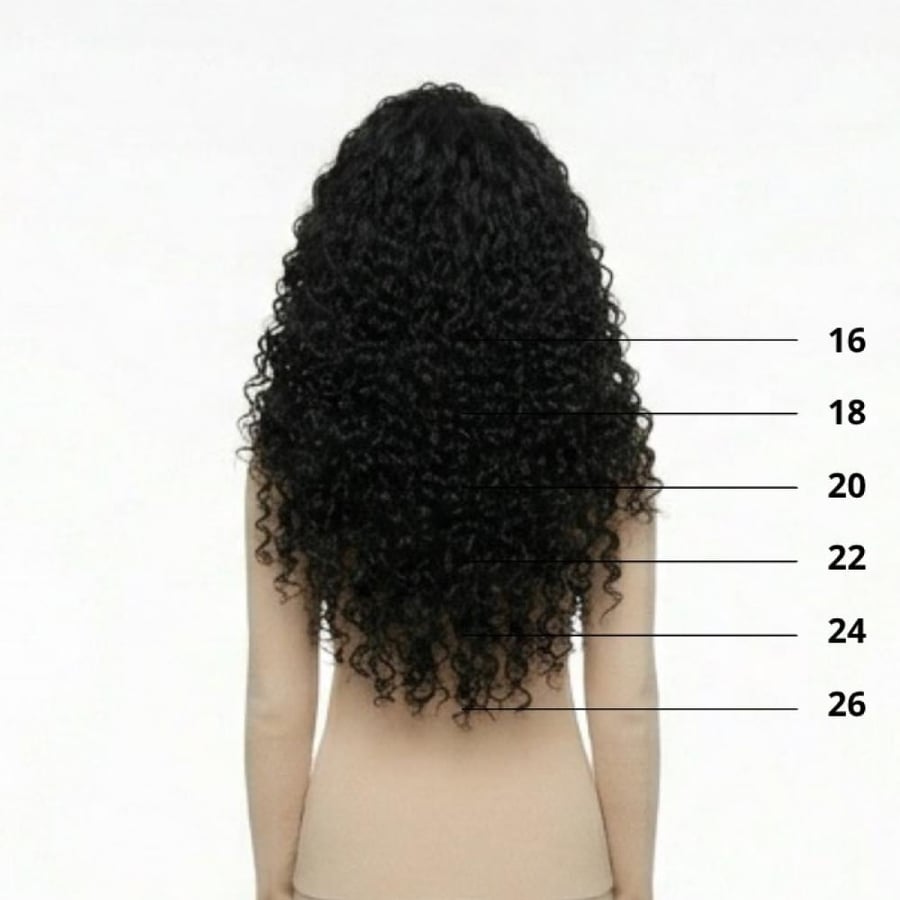 اكستنشن HD كيرلي - اسود طبيعي اكستنشن H6 مخفي من HAIR STARS صورة 2