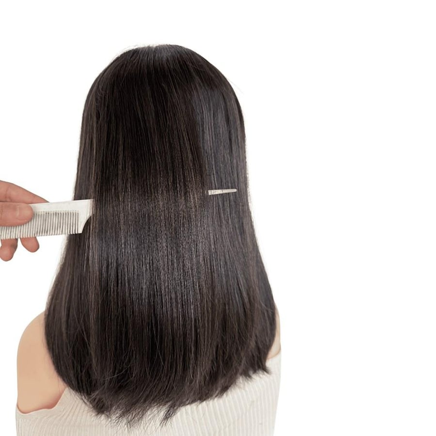 باروكة أسود مع هايلايت بني غامق وعسلي من HAIR STARS صورة 3