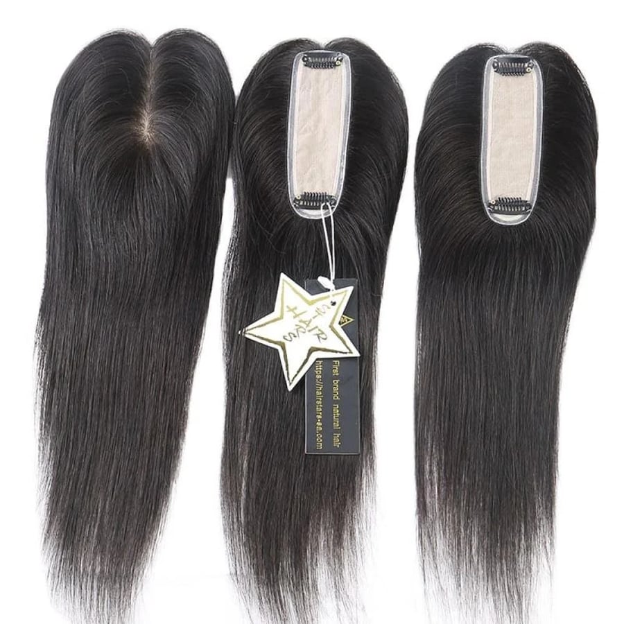 قطعة مخصصة لأعلى الرأس 5x1.8 بوصة - شعر روسي طبيعي من HAIR STARS