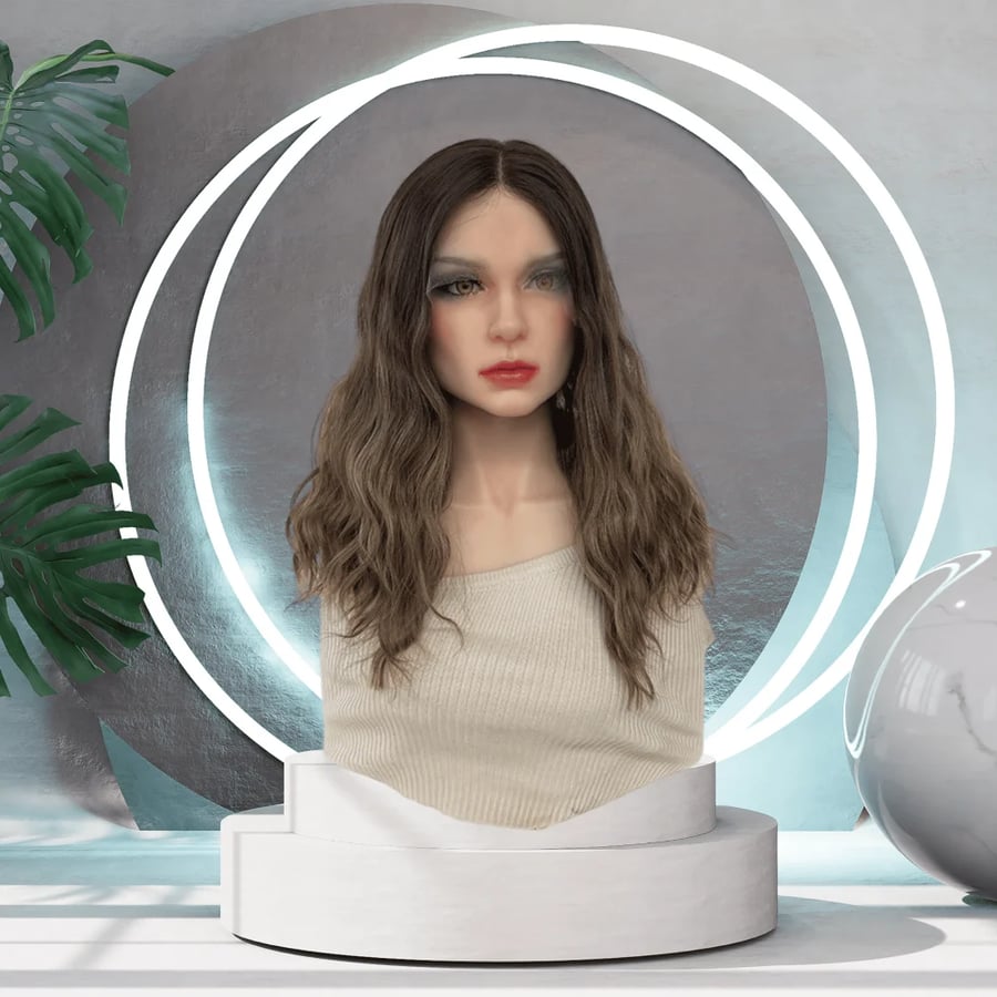 باروكة بني غامق مع أشقر زيتوني بواريك الشعر من HAIR STARS صورة 2