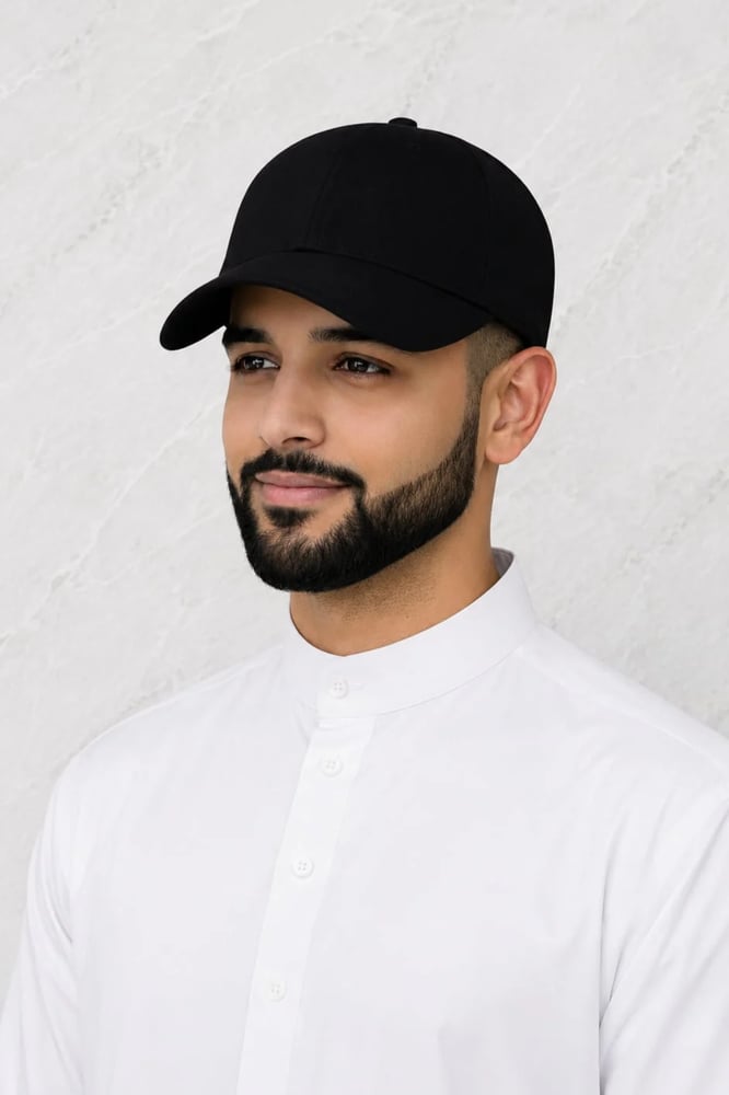 Premium black winter wool cap with an elegant modern design