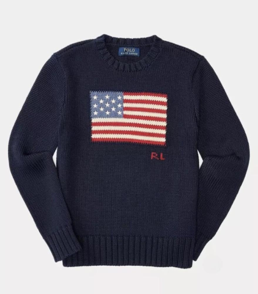 USA flag old money sweater
