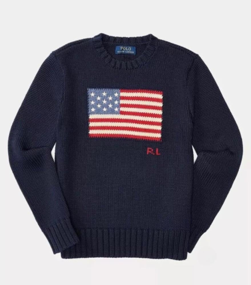 USA flag old money sweater