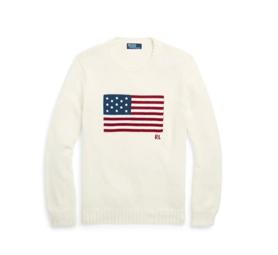 USA flag old money sweater