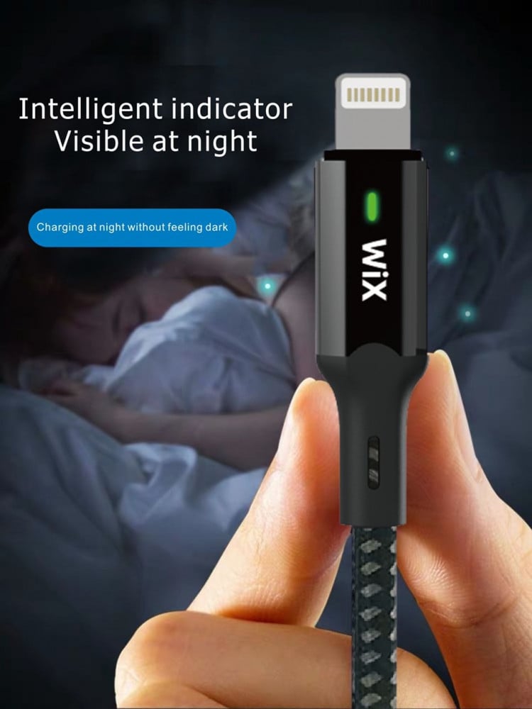 كيبل آيفون  PD بي دي قماشي من وكس wix