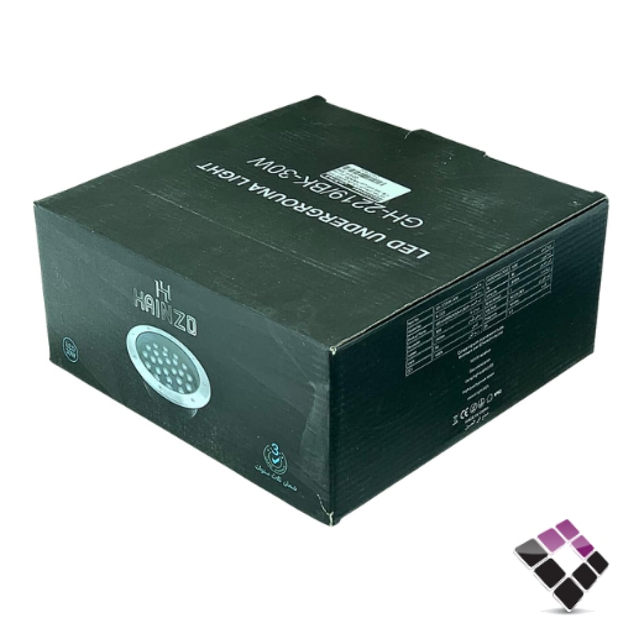 كشاف LED خارجي دفن أرضي معزول ضد الماء مدوراستيل HAINZO عيون اضاءة أصفر  8"× 30W رقم 2219