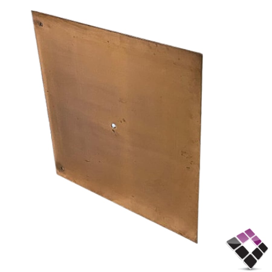 Indian painted sheet metal base copper 50×50 thickness 3 mm