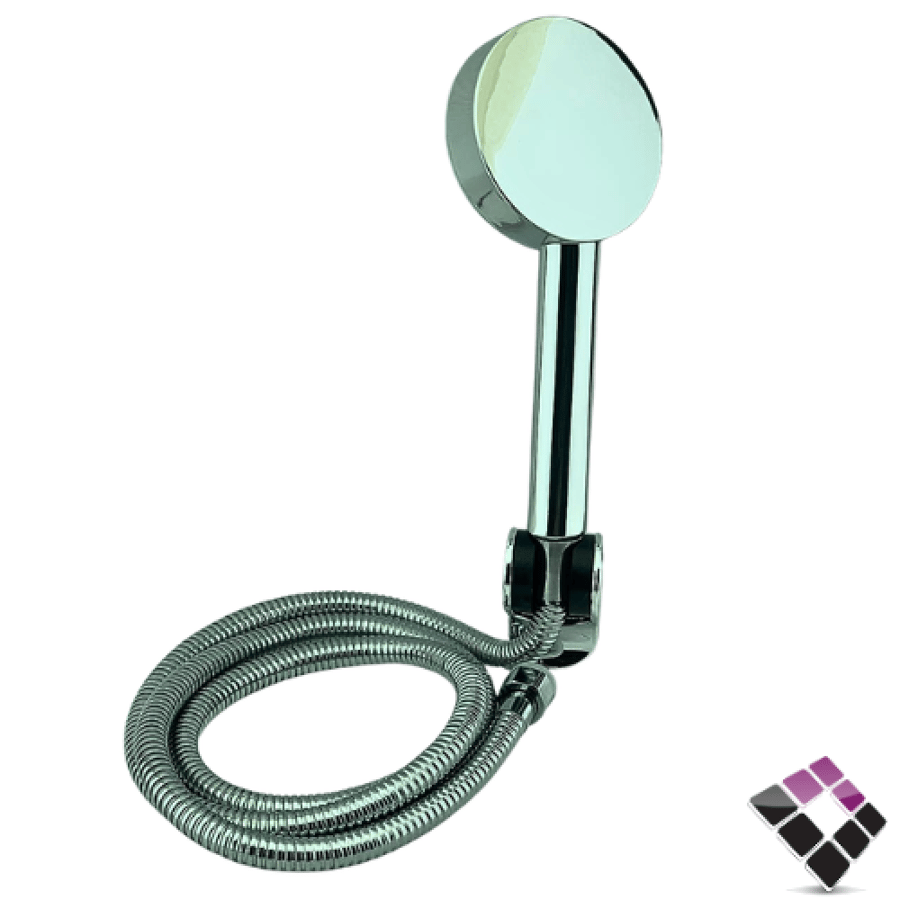 سماعة دش BATHROY ايطالي دائرية 3 حركات لون كروم + لي كروم رقم 102