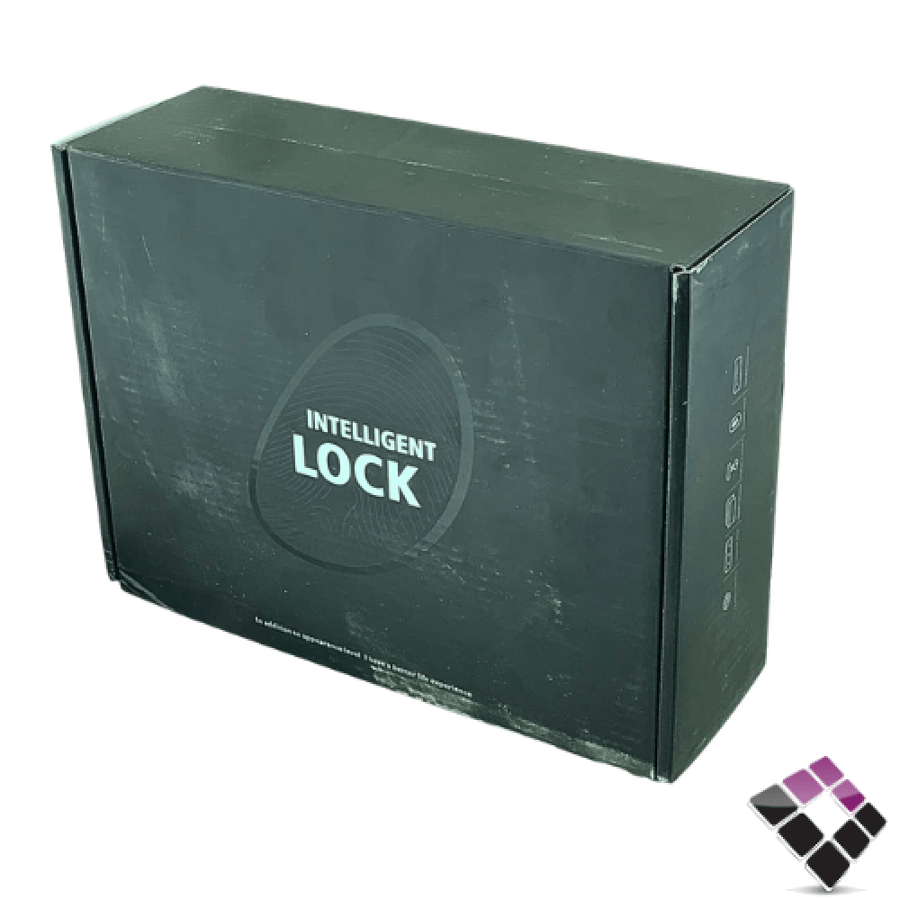 كالون باب ذكي خارجي INTELLIGENT LOCK لون فضي موديل باب حديد طرف واحد بصمة OS523FB-SN