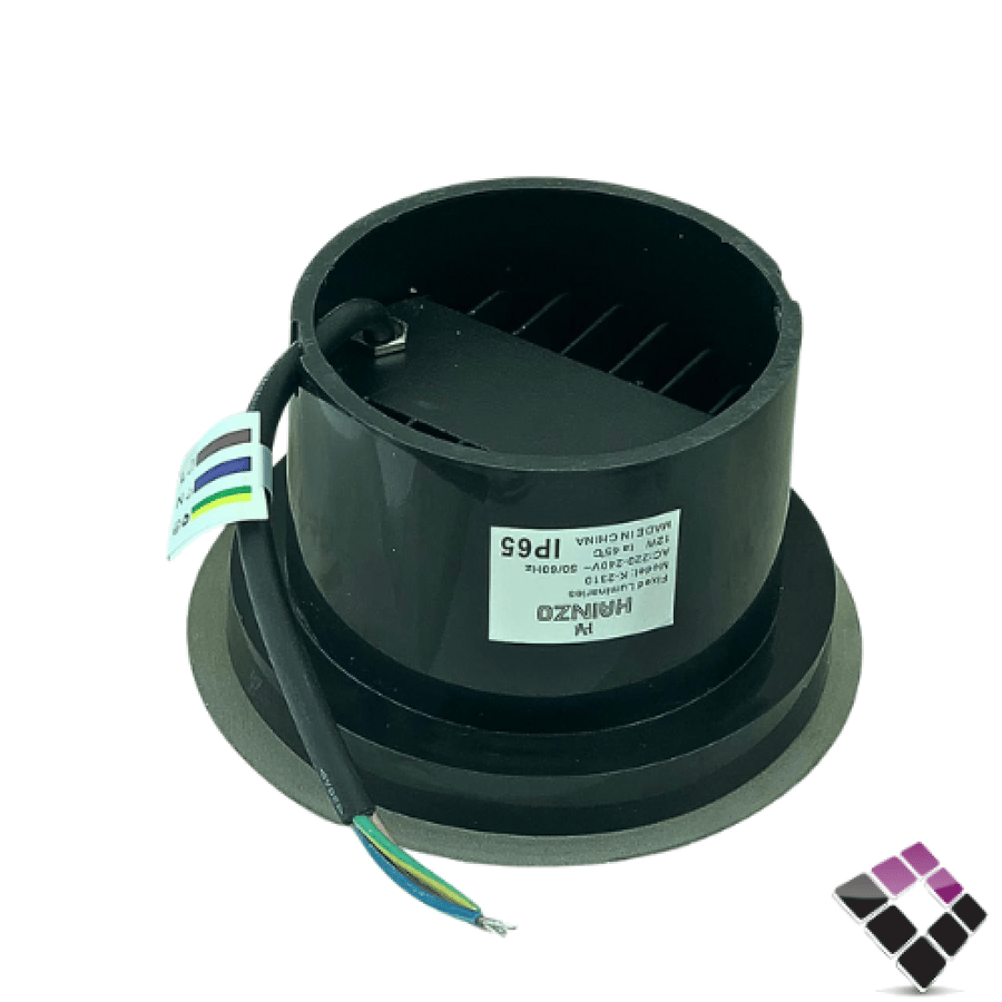 كشاف LED خارجي دفن أرضي معزول ضد الماء مدور استيل HAINZO عيون اضاءة أصفر 6" × 12W رقم 2219